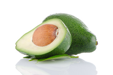 Image showing Avocados on white 