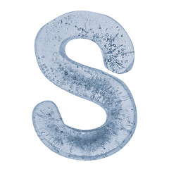 Image showing Letter S in ice