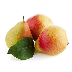 Image showing Three ripe pears