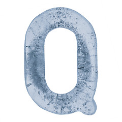 Image showing Letter Q in ice