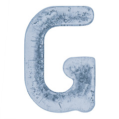 Image showing Letter G in ice