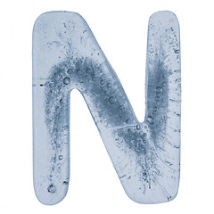 Image showing Letter N in ice