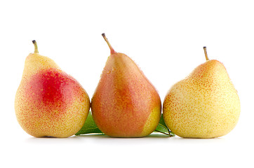 Image showing Three ripe pears