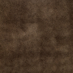 Image showing Brown leather texture closeup