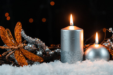 Image showing Christmas candles