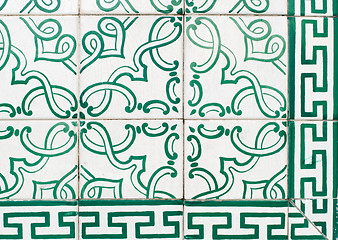 Image showing Ornamental old tiles