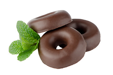 Image showing Chocolate donut cookies