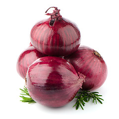 Image showing Red onions