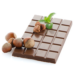 Image showing Chocolate Bar with hazelnuts