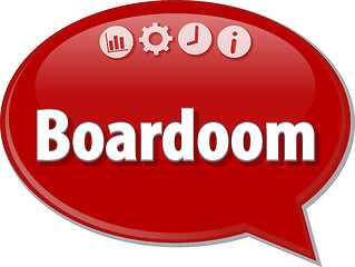 Image showing Boardroom   Business term speech bubble illustration