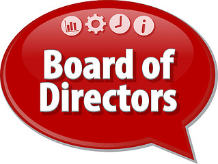 Image showing Board of Directors Business term speech bubble illustration