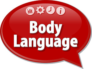 Image showing Body Language  Business term speech bubble illustration