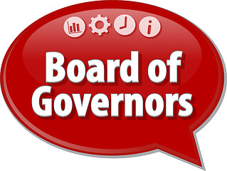 Image showing Board of Governers Business term speech bubble illustration