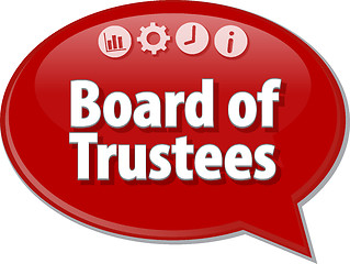 Image showing Board of Trustees Business term speech bubble illustration