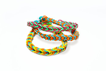 Image showing Bracelets made with rubber bands