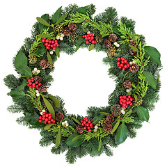 Image showing Traditional Christmas Wreath 
