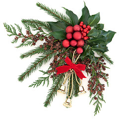 Image showing Christmas Bells and Baubles