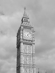 Image showing Black and white Big Ben in London