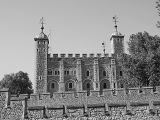 Image showing Black and white Tower of London