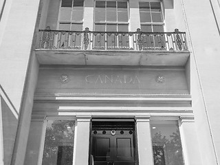 Image showing Black and white Canada House in London