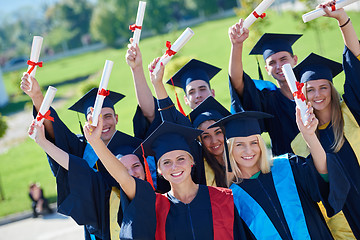 Image showing young graduates students group