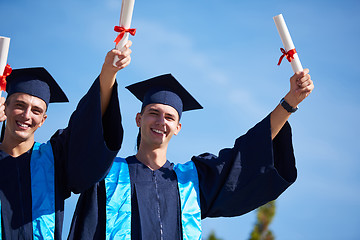 Image showing young graduates students group