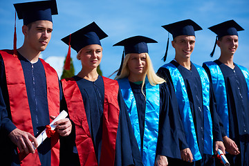 Image showing young graduates students group