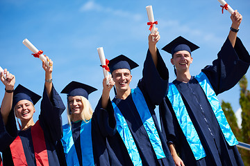 Image showing young graduates students group