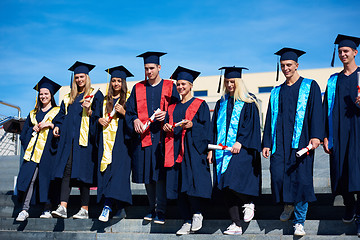 Image showing young graduates students group