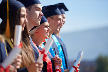 Image showing young graduates students group