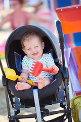 Image showing portrait of baby in carriage