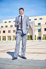 Image showing businness man portrait outdoors