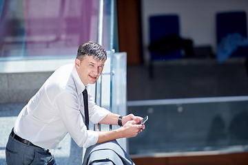 Image showing business man using phone