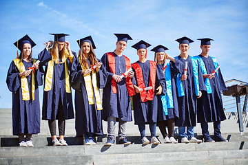 Image showing young graduates students group