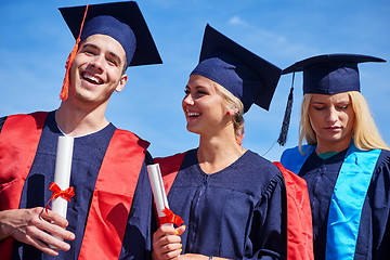 Image showing young graduates students group