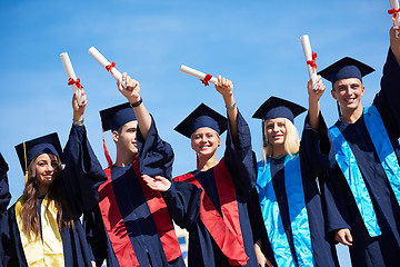 Image showing young graduates students group