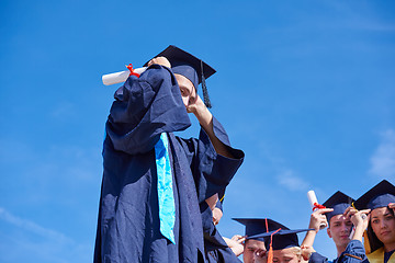 Image showing young graduates students group