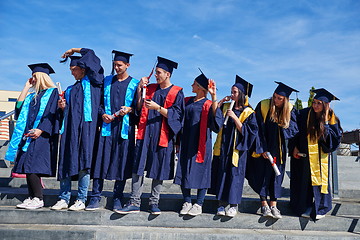 Image showing young graduates students group