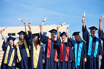 Image showing young graduates students group