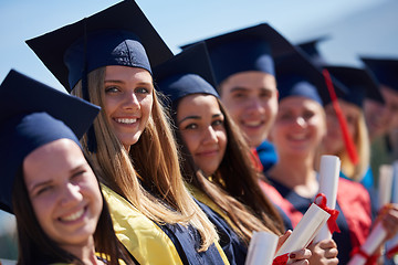 Image showing young graduates students group