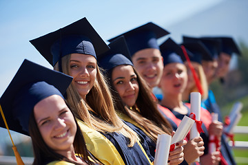 Image showing young graduates students group