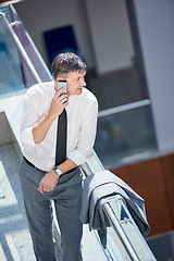 Image showing business man using phone