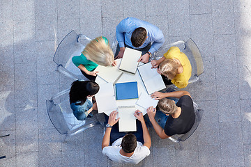 Image showing group of students  top view