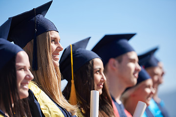 Image showing young graduates students group