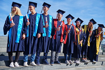 Image showing young graduates students group