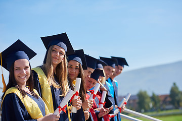 Image showing young graduates students group