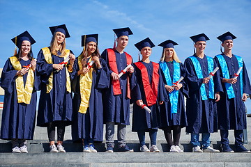 Image showing young graduates students group