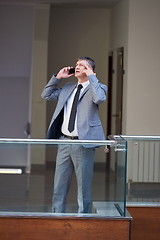 Image showing business man using phone