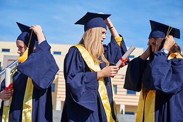 Image showing young graduates students group