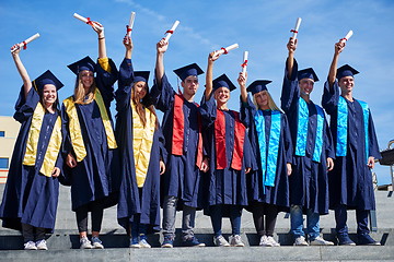 Image showing young graduates students group